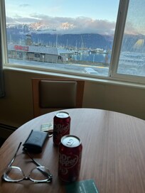 Perfect sitting area to do work or just relax & watch the water