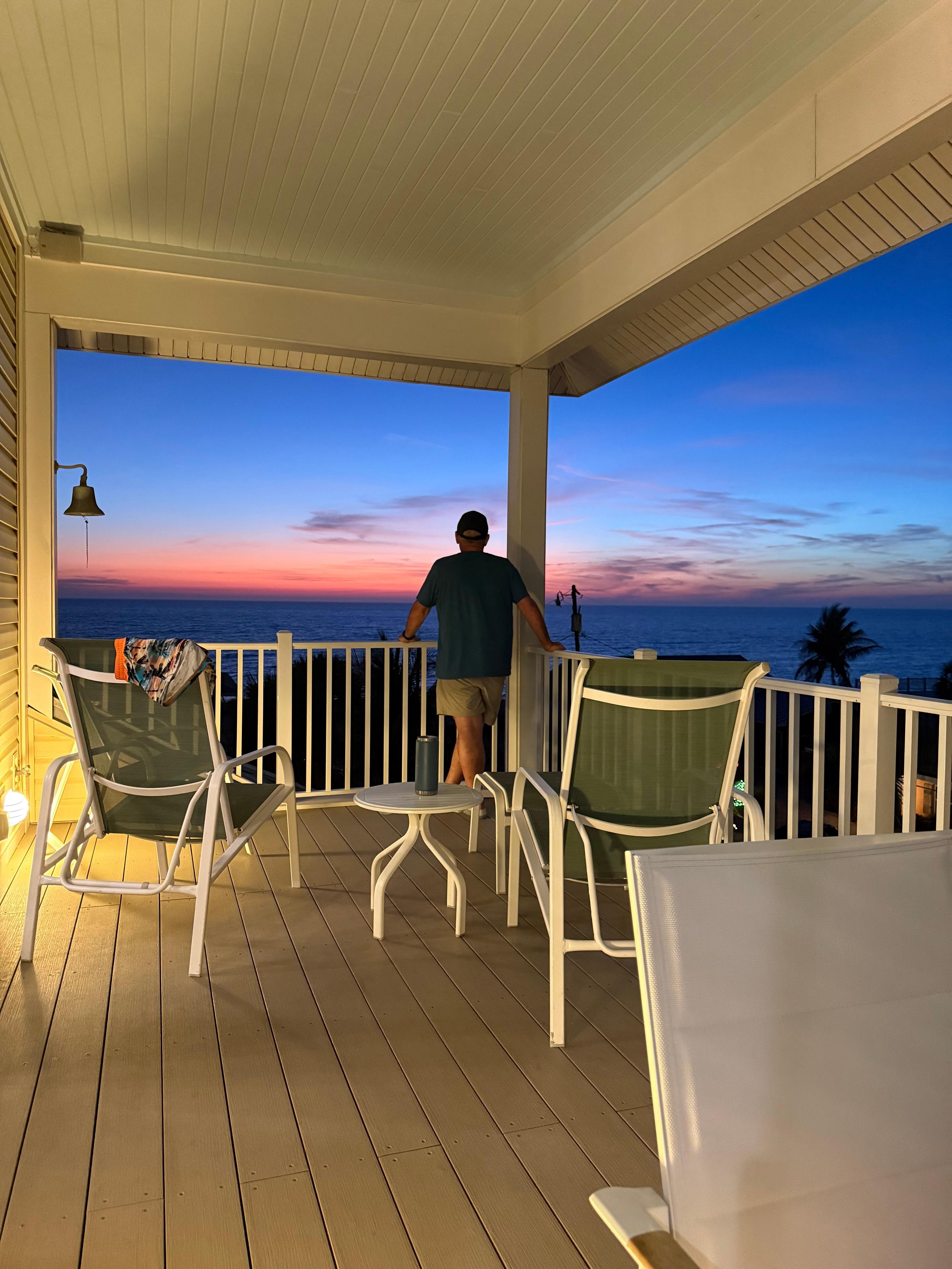 Enjoying post sunset from deck
