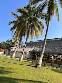 The restaurant on the property