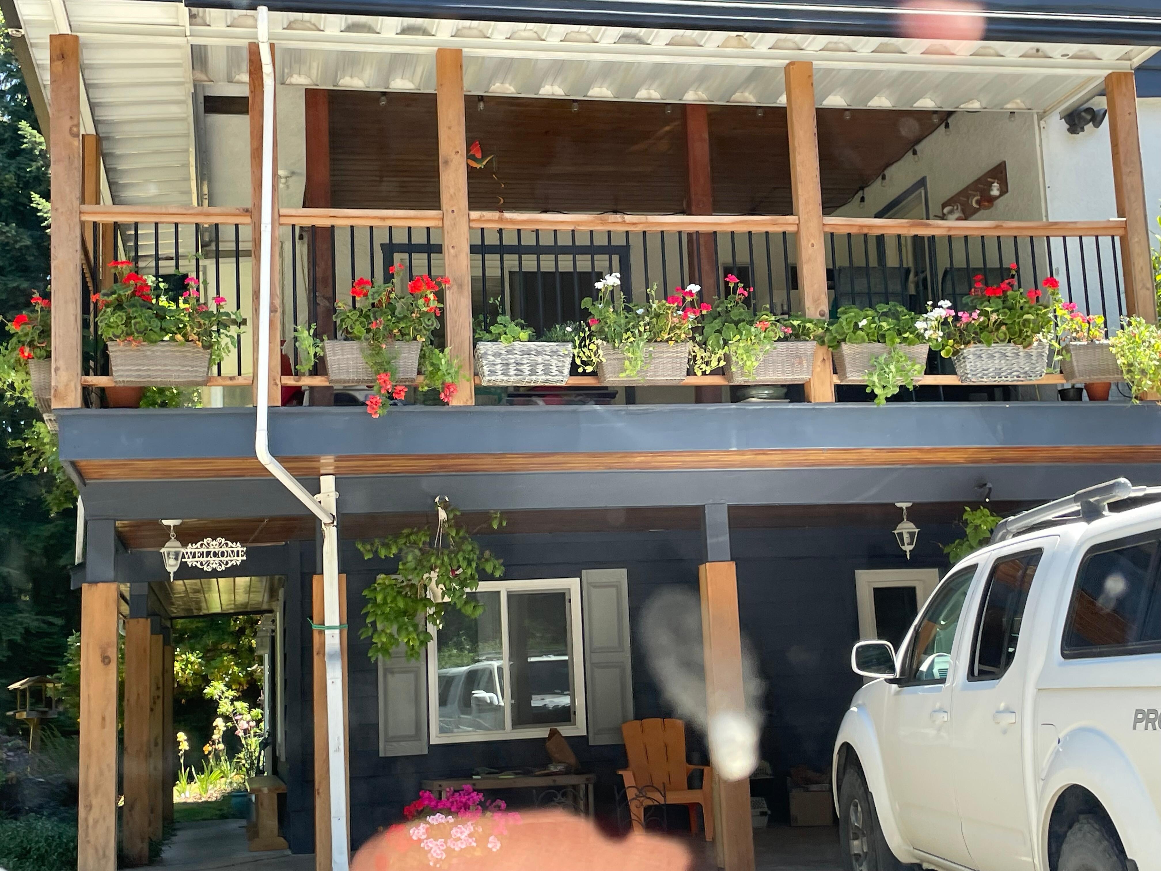 One of the  bedroom windows is in the carport. 