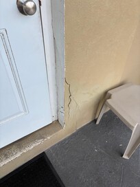Front door cracking