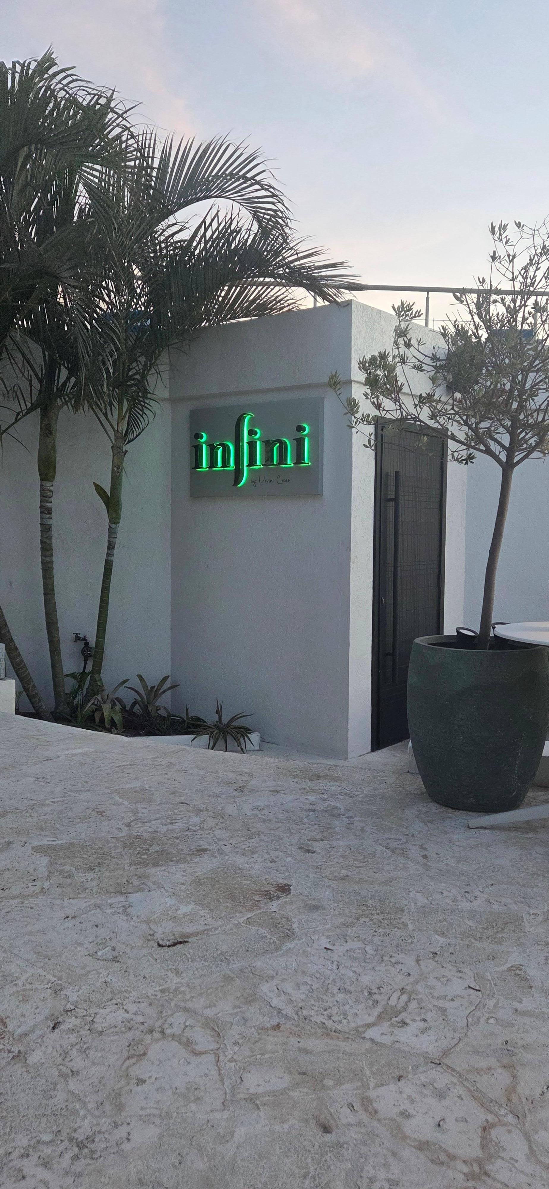 Infini - Chef's dining experience restaurant on the property 