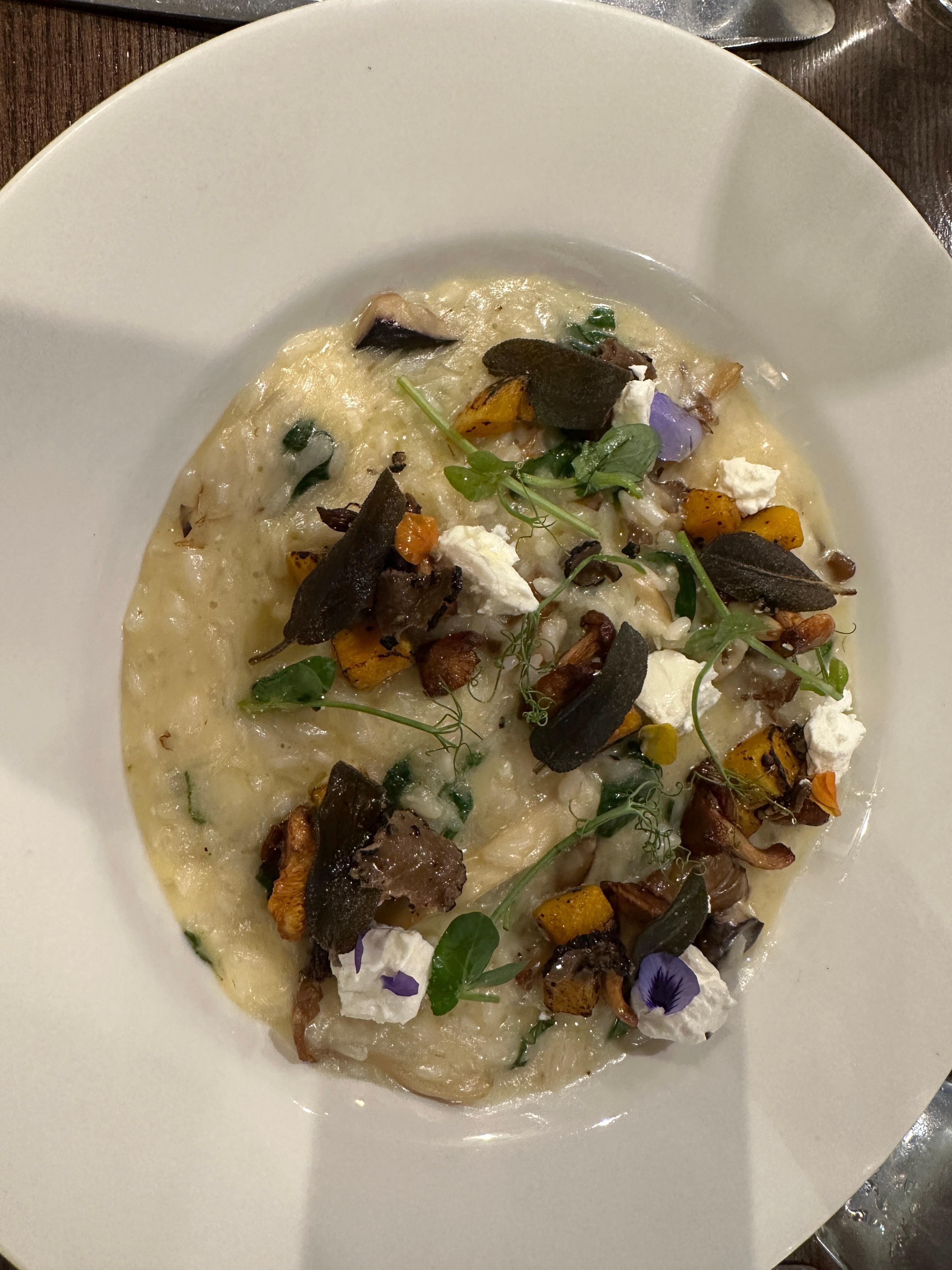 Delicious mushroom risotto!