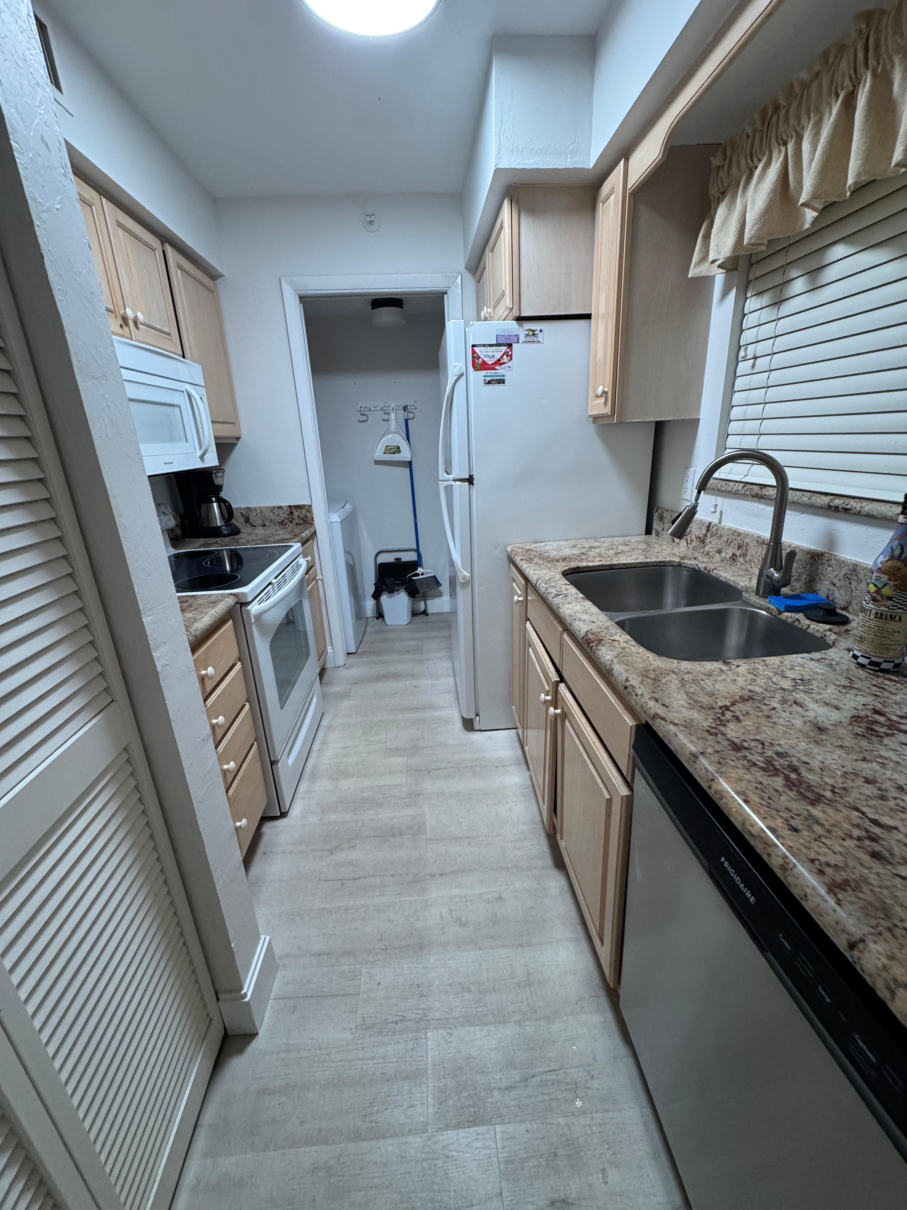 Kitchen was very well stocked and has a laundry room