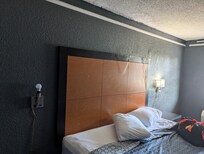 The water damaged walls