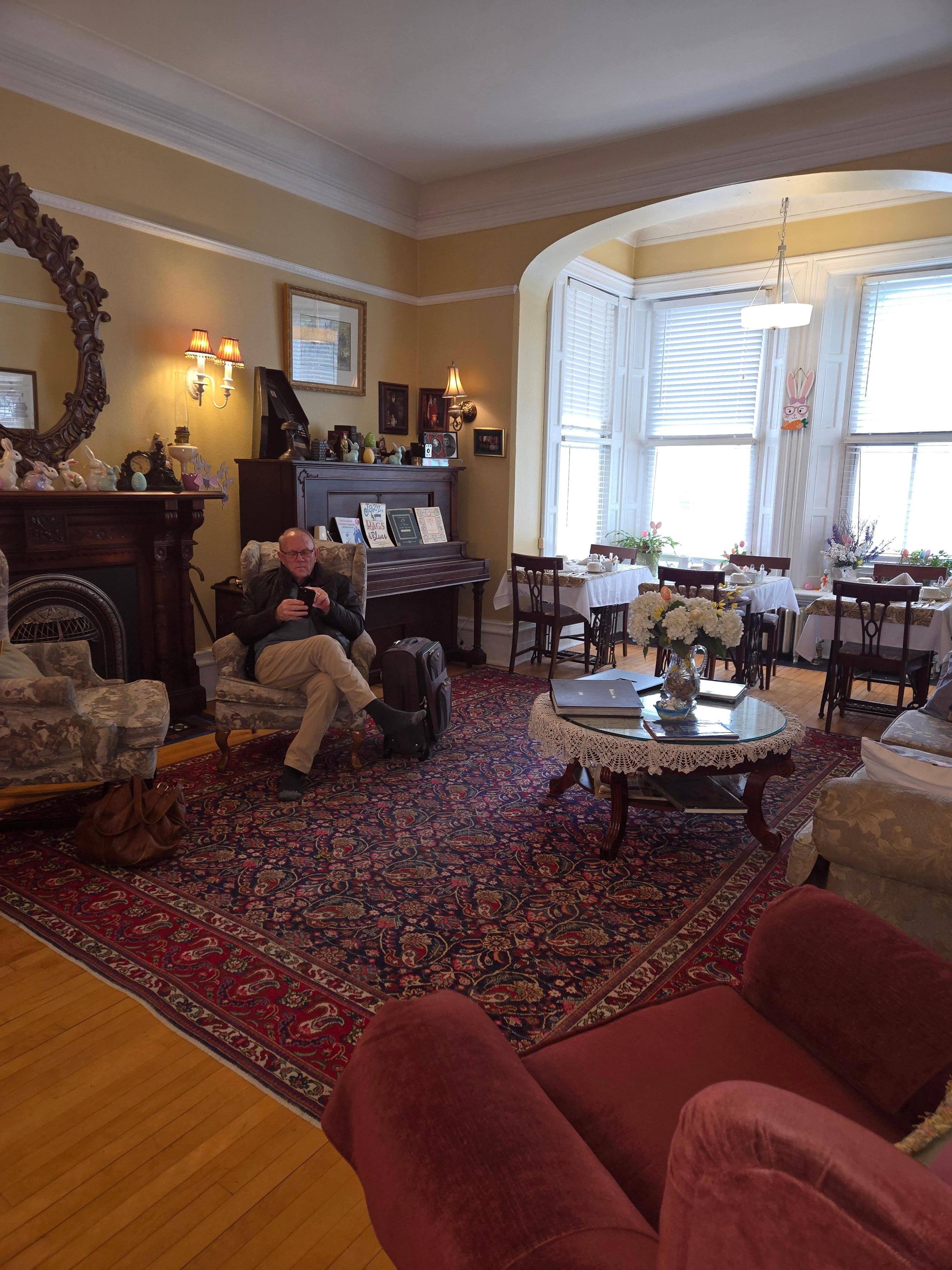 Dining and sitting room.