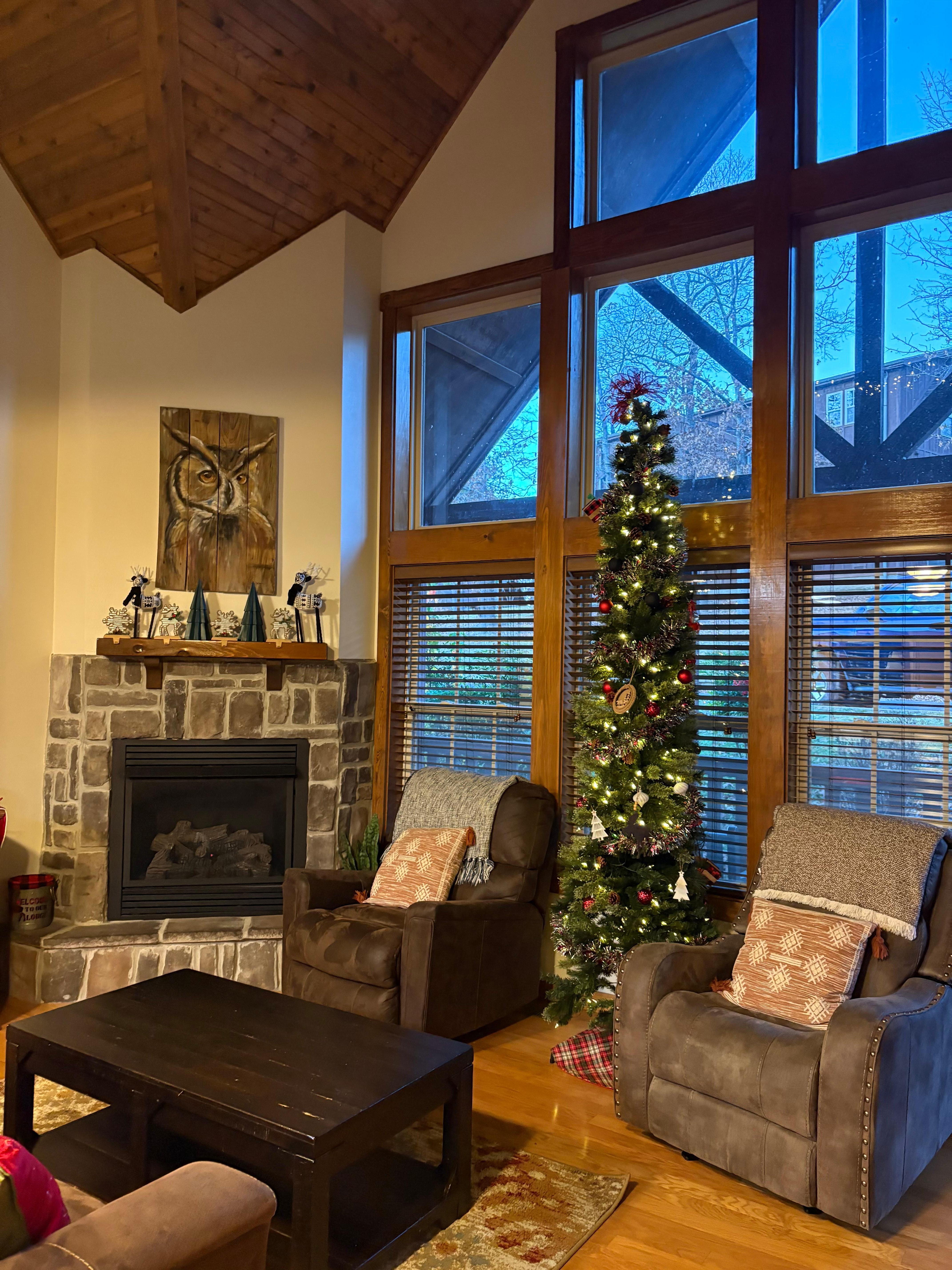 Awesome that everything was decorated for Christmas 