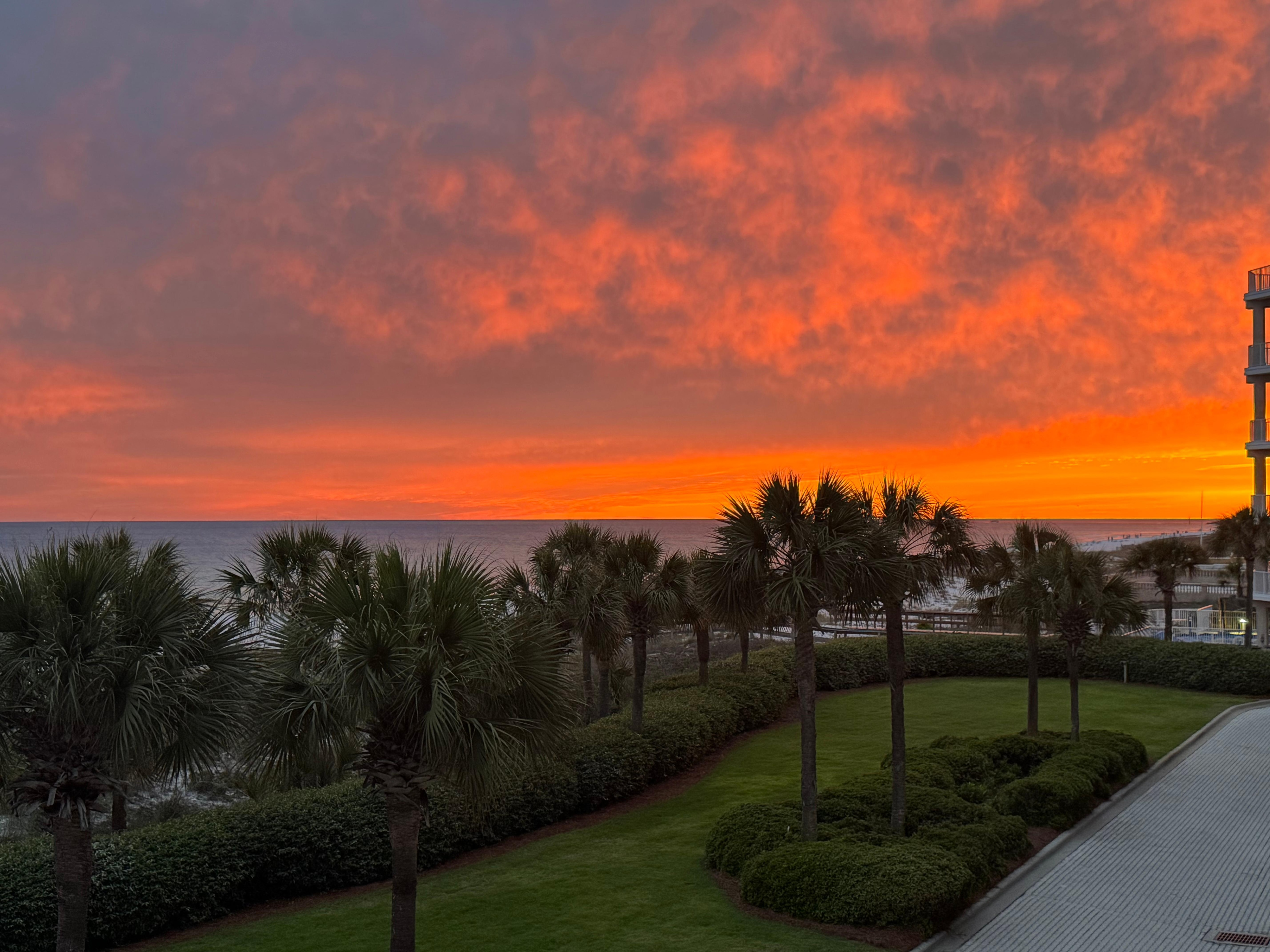 Sunset from balcony 