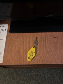 The key has a phone number that I tried to call. It’s out of service.