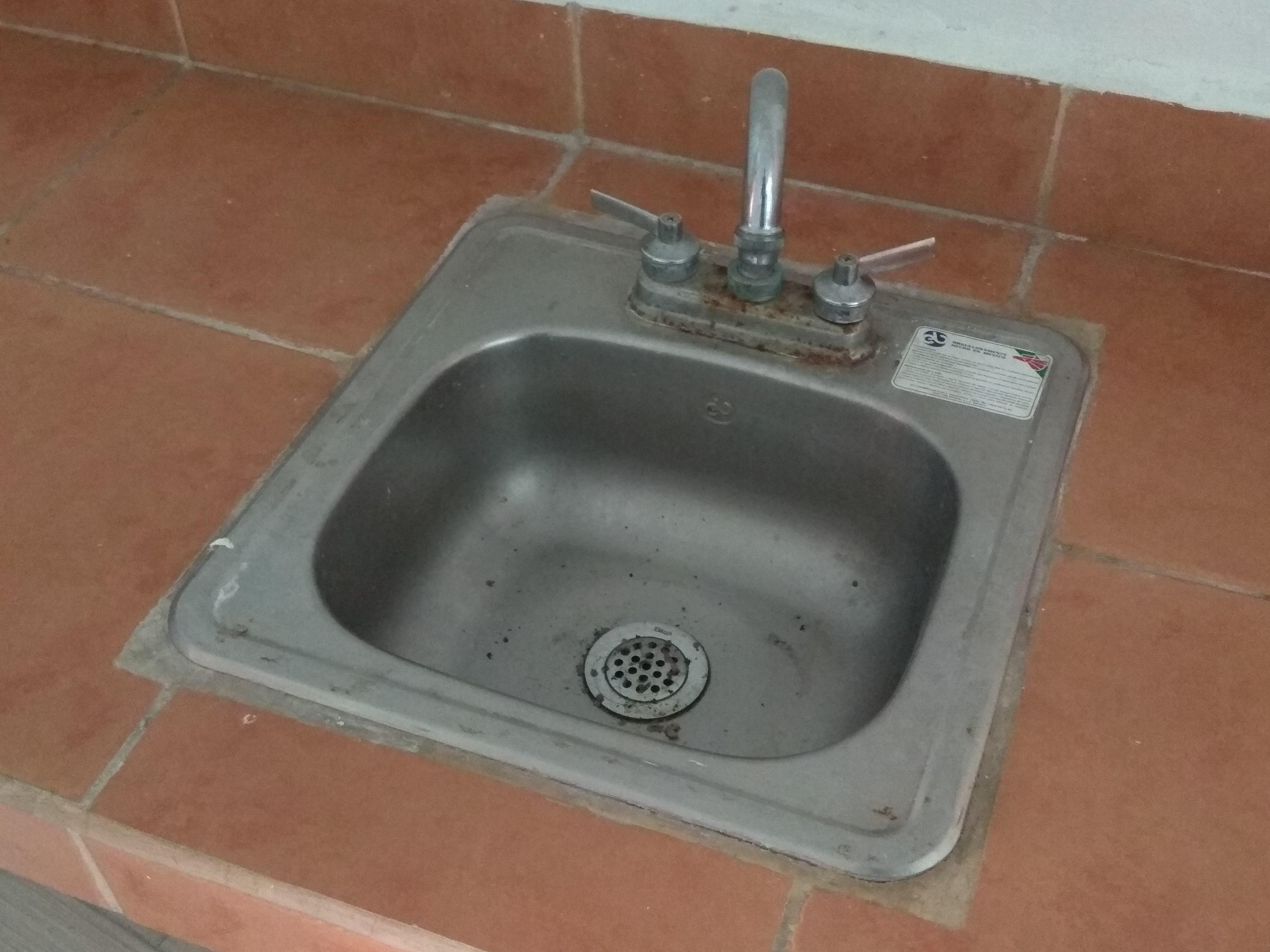 sink in fromt of the room