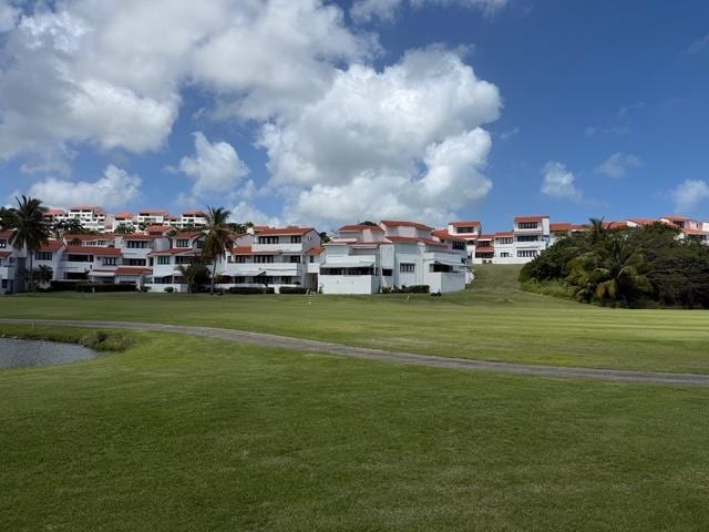 View of the condo from the golf course.  We played the Ocean Course which is in front of the condo.  