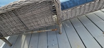Deck furniture was old and unsafe to sit on