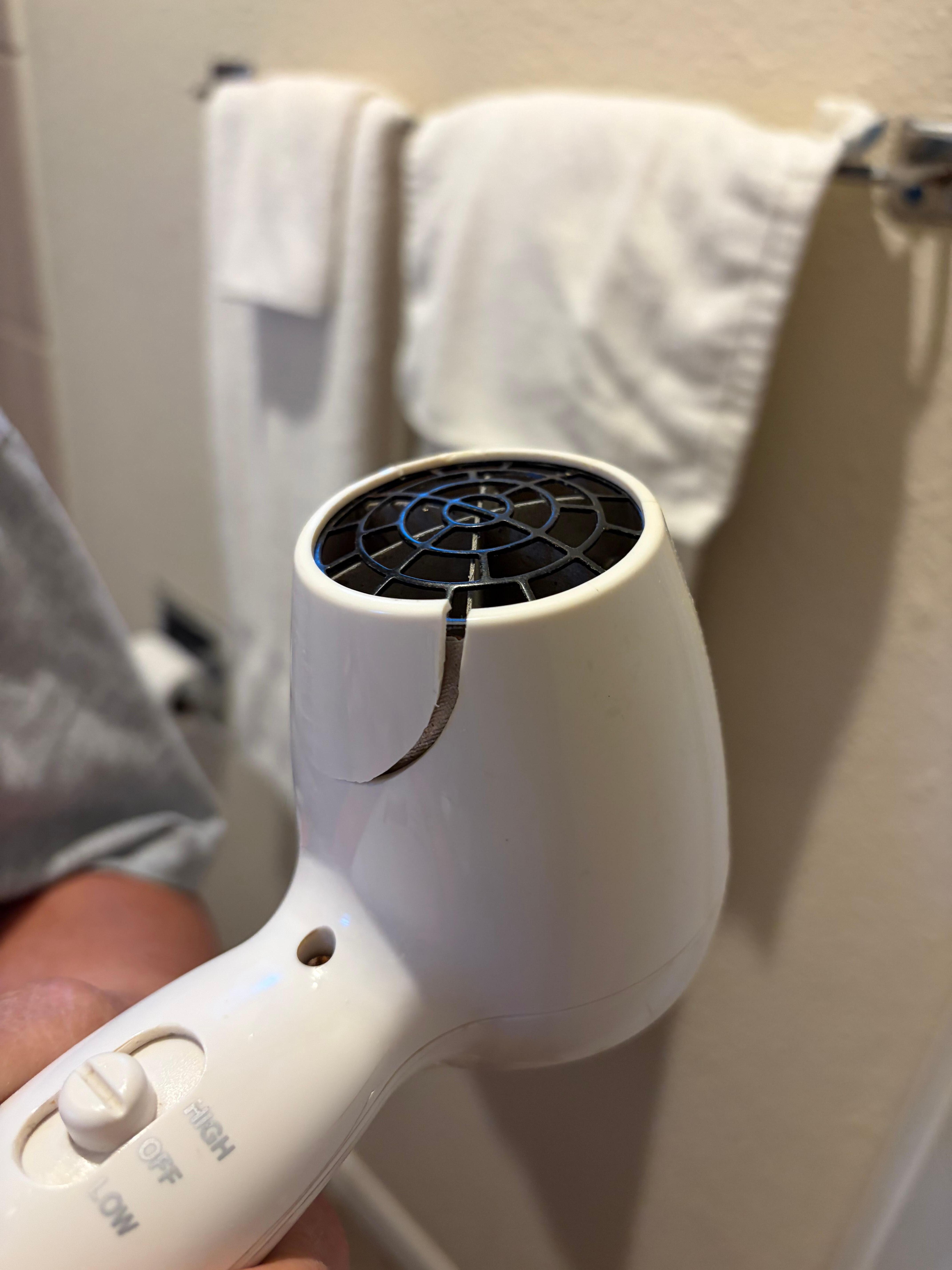 Broken hair dryer safety issue
