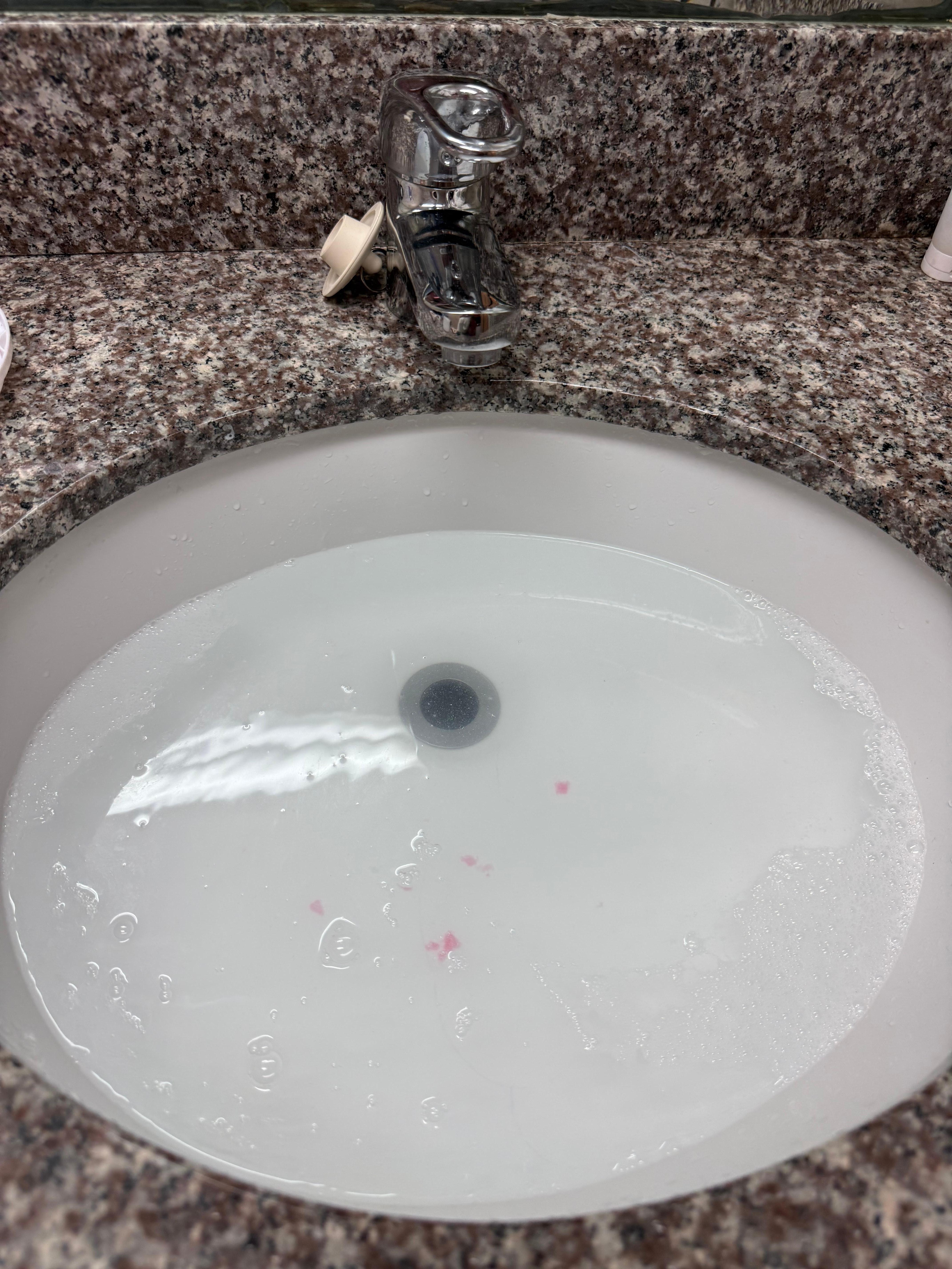 The clogged sink 