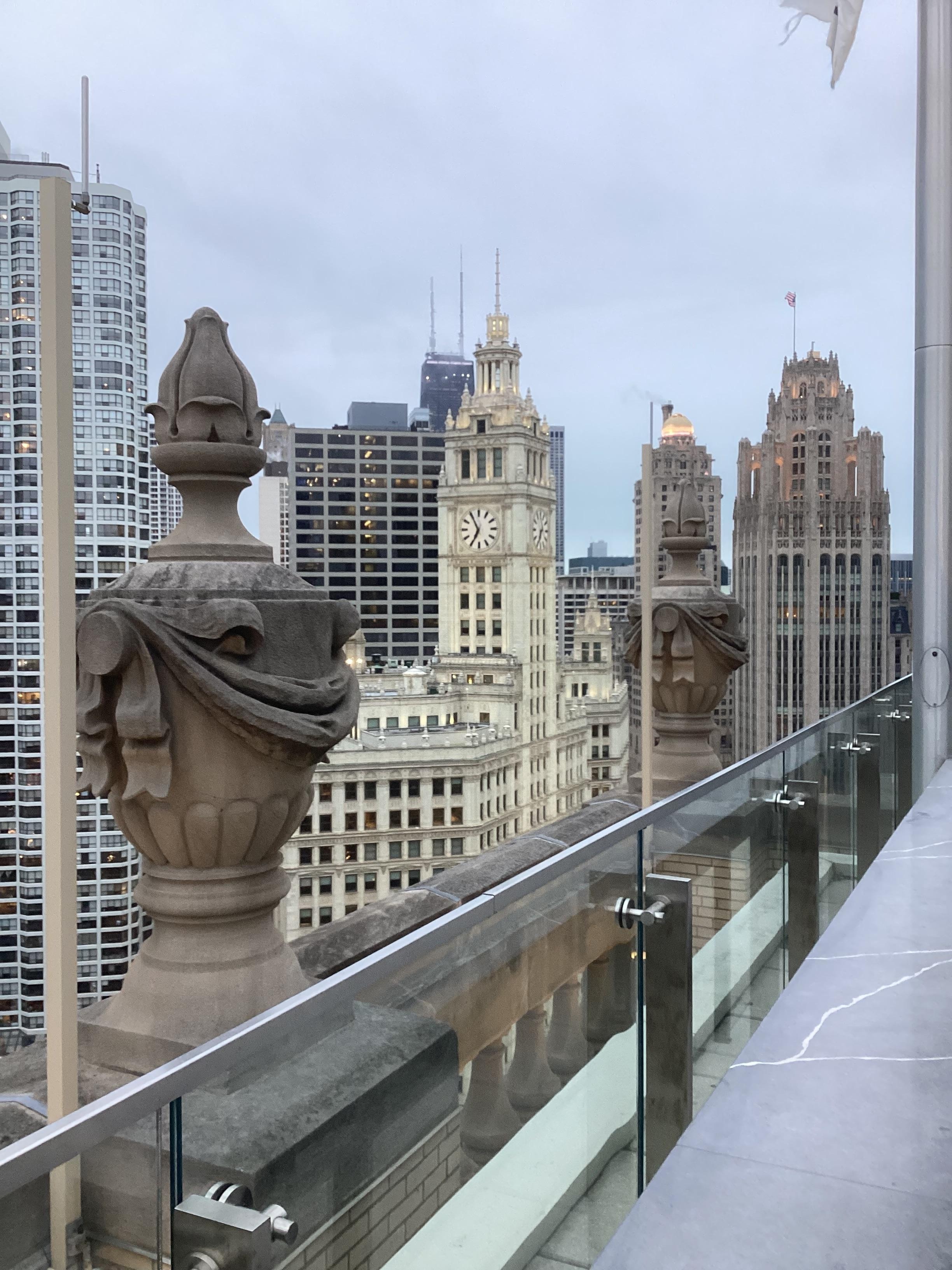 View from the roof top bar/terrace