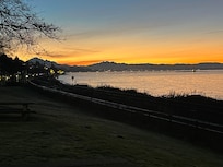 Early morning sunrise just outside of the hotel doors.