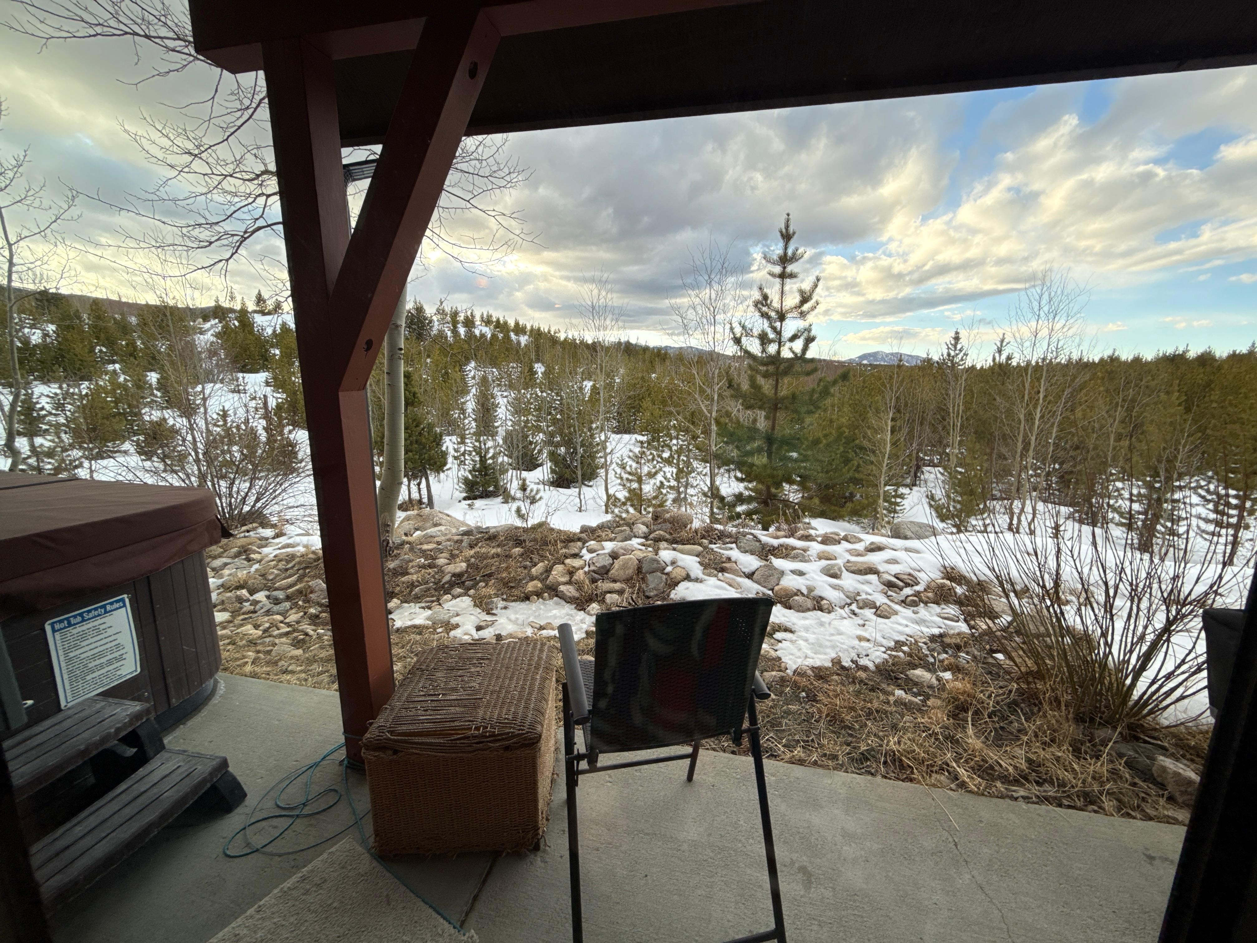 View out from the back porch of the property.