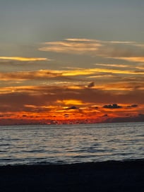 sunset view from the deck