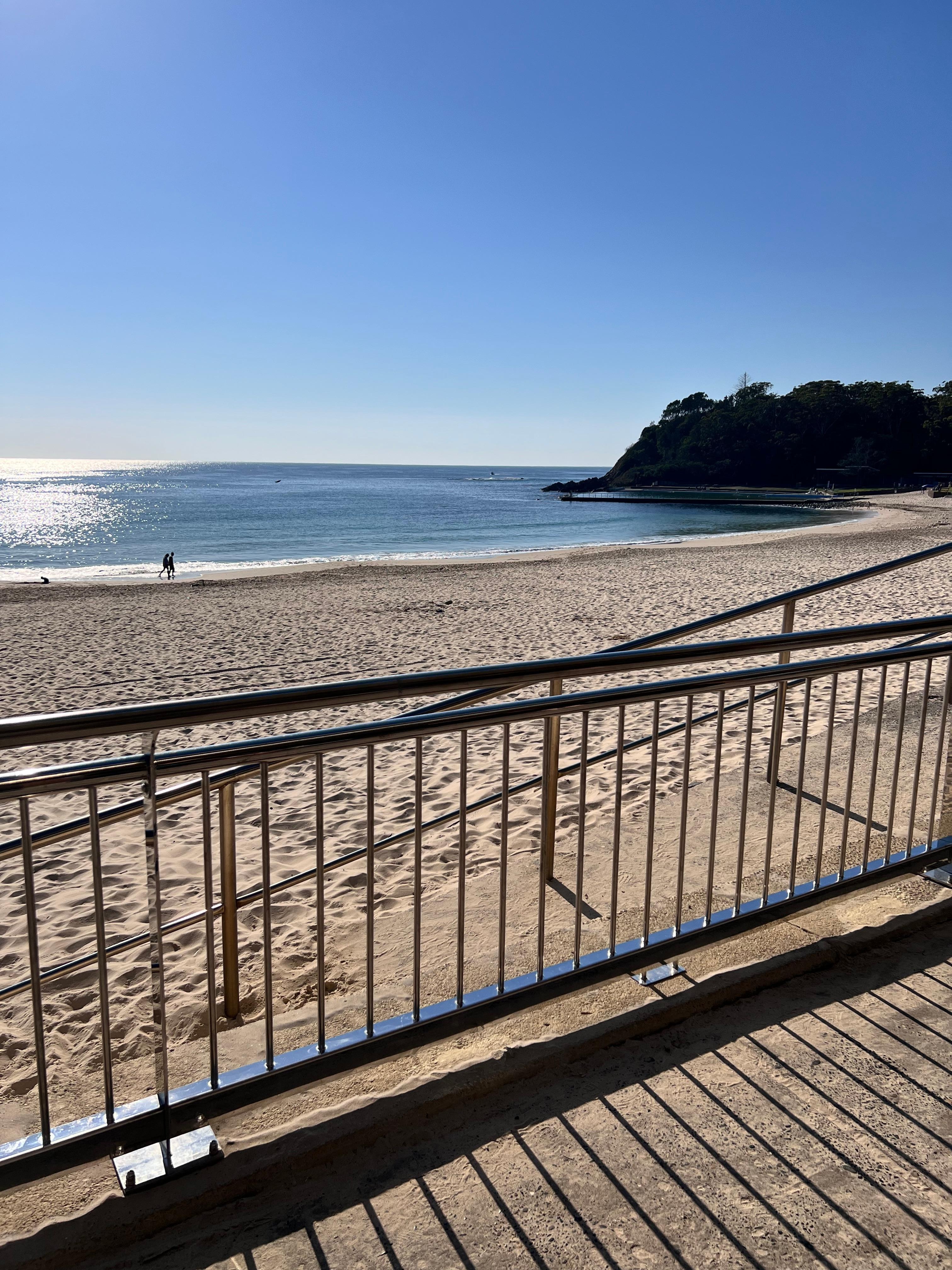 Forster Beach. Great café.
