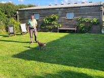 Playing in the garden