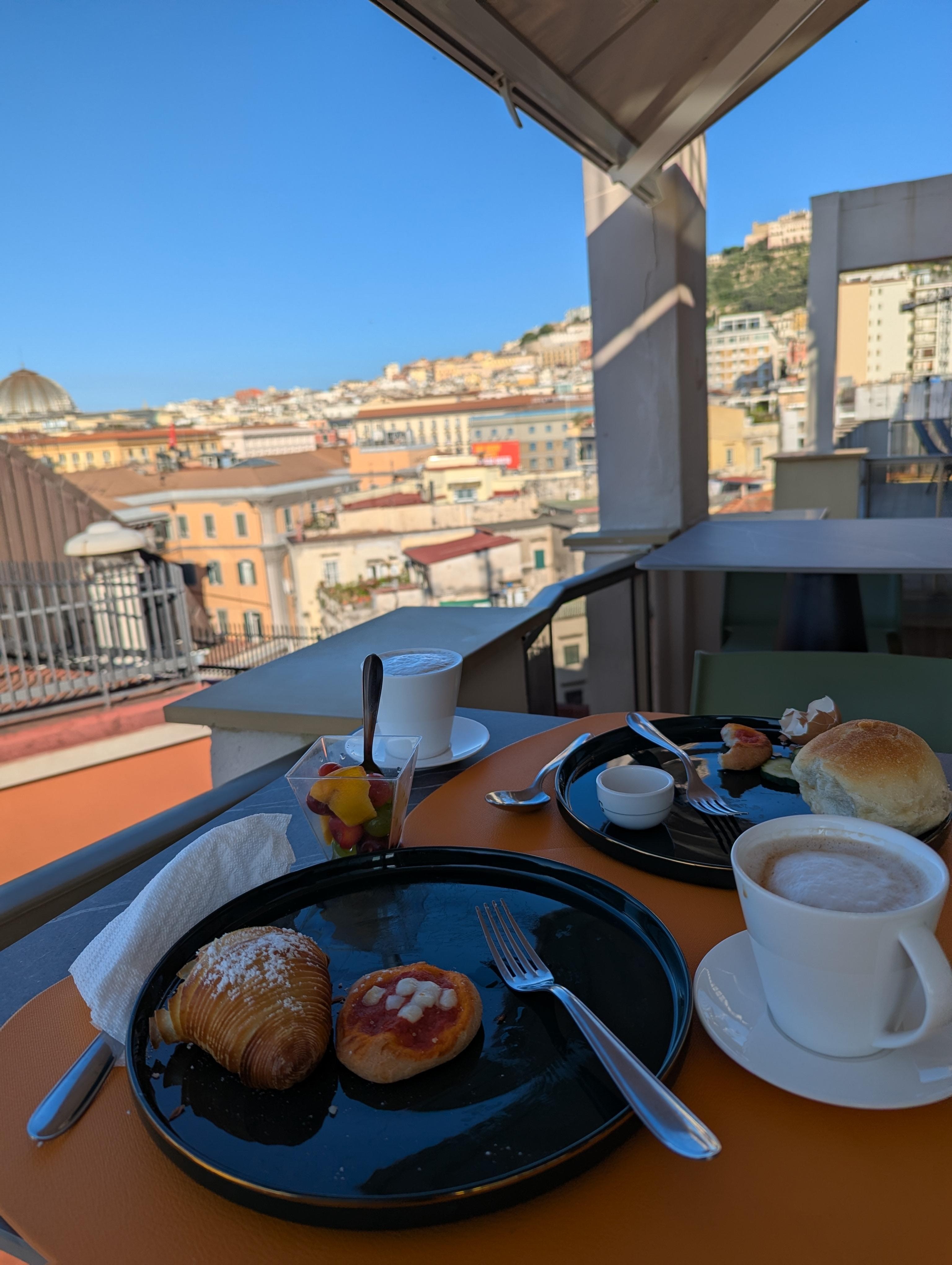 Balcony view for breakfast. 