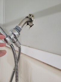 Hole in shower