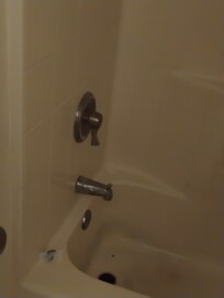 Disgusting shower that didn't work at all.