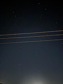 View from the rooms patio at night, low light pollution meant that it was the perfect spot to stargaze with a cup of tea