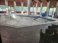 Drained pool and hot tub