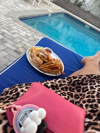 Dinner by the pool was amazing!