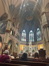 Mass at 8 ; the Basilica