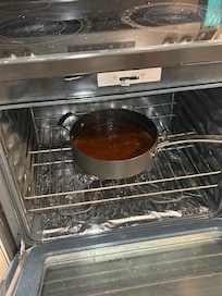 Grease Pot in Oven