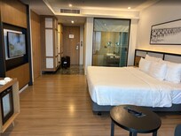 The hotel room (taken from balcony)