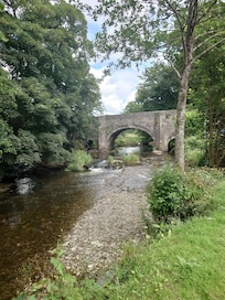 Bridge & river at back of manor