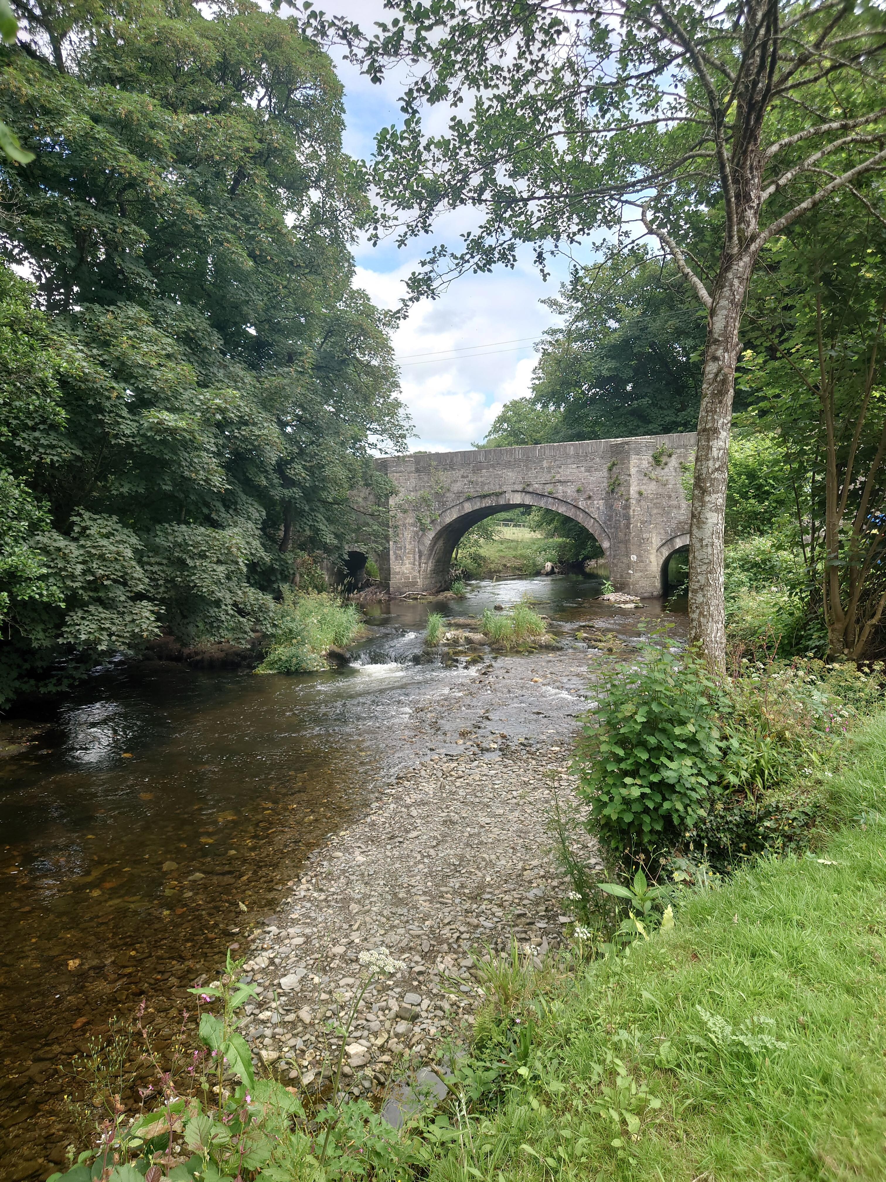 Bridge & river at back of manor 