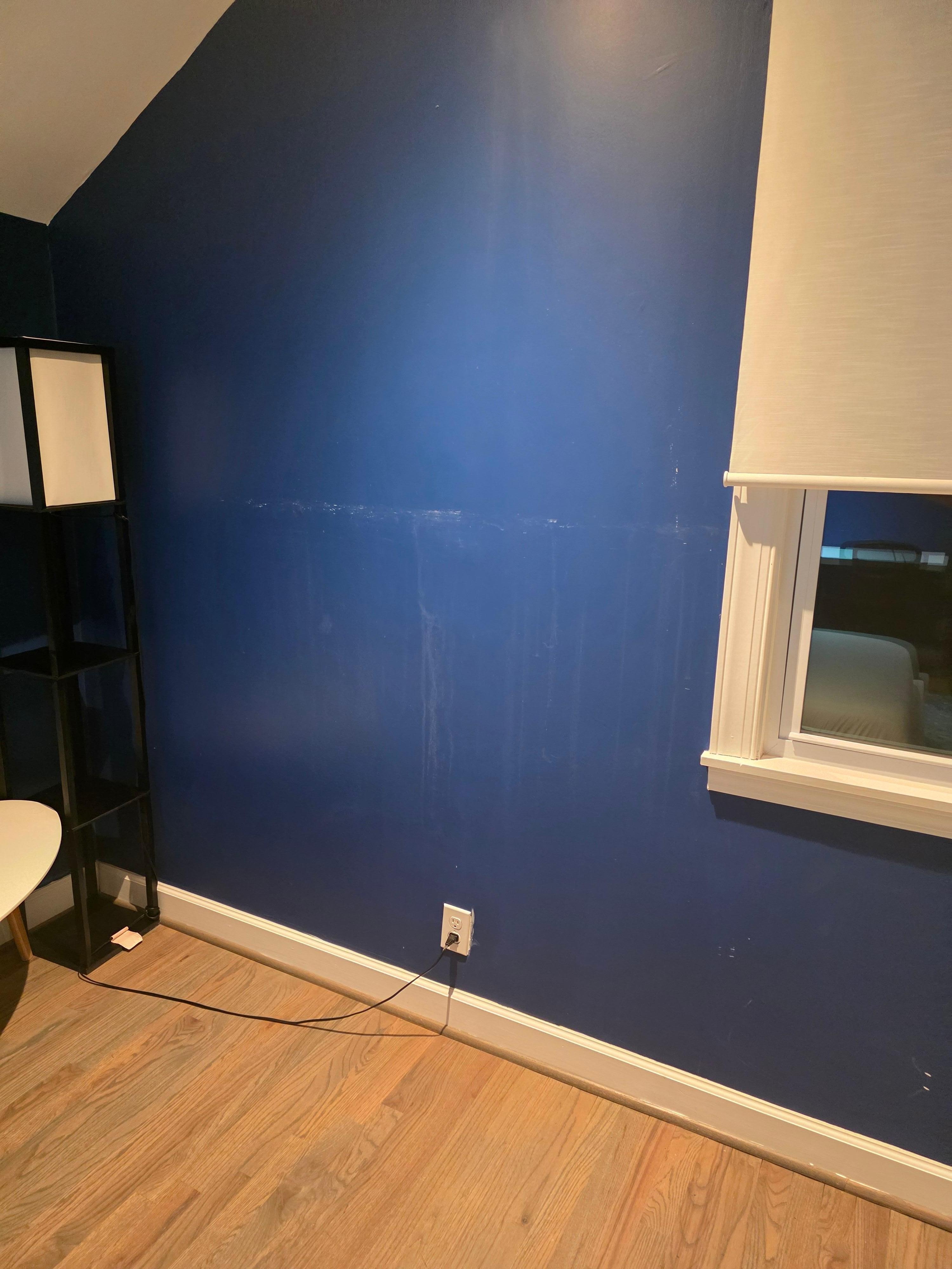 Bedroom interior water damage