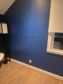 Bedroom interior water damage