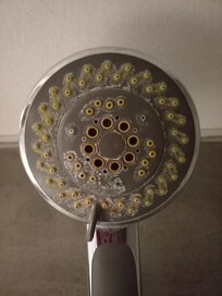 Total verkalkter Duschkopf