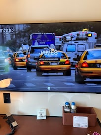 Welcome message on TV in room