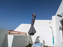 Auf der Dachterrasse.