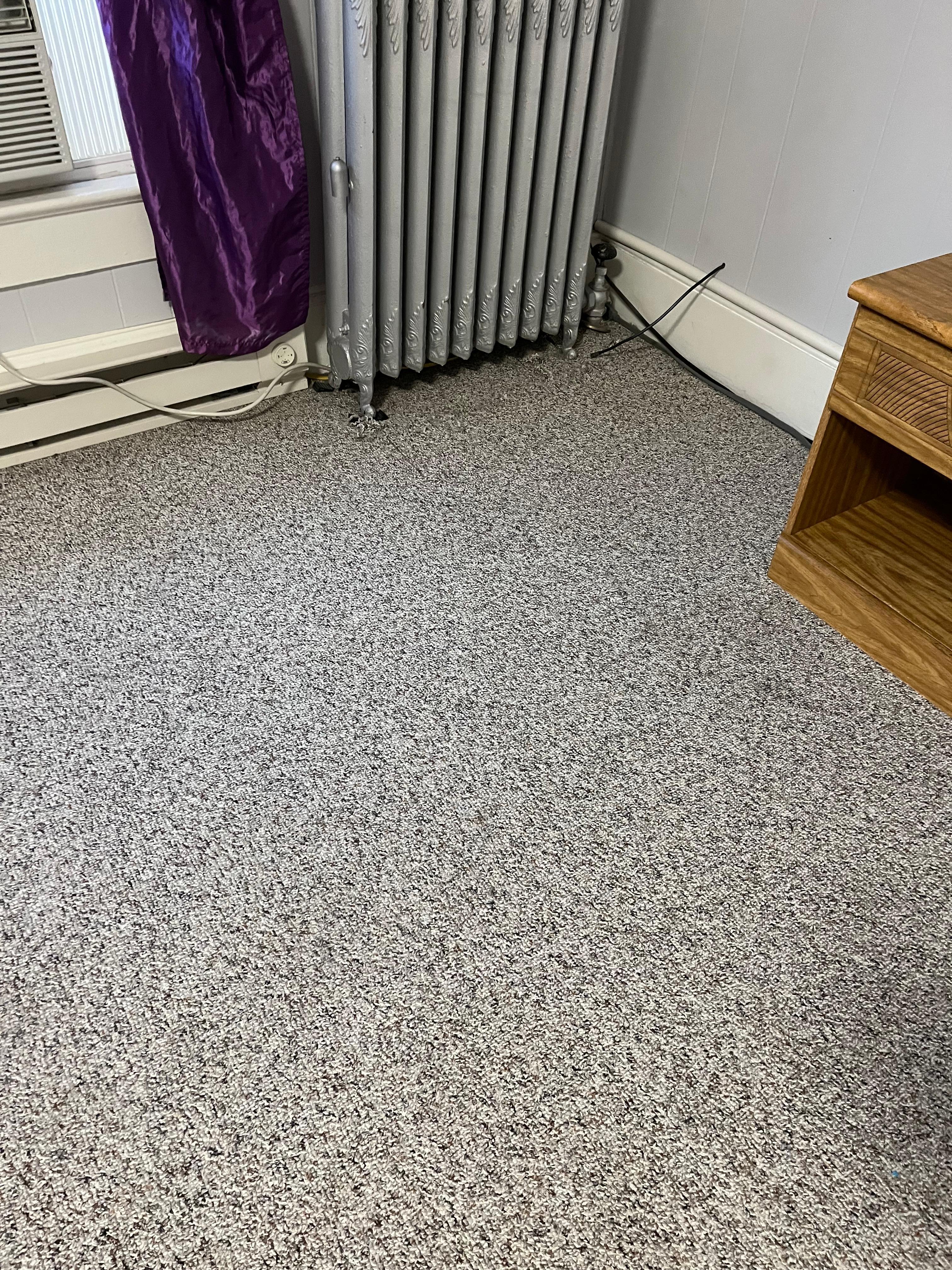 Discolored floor and tilt in the second bedroom.