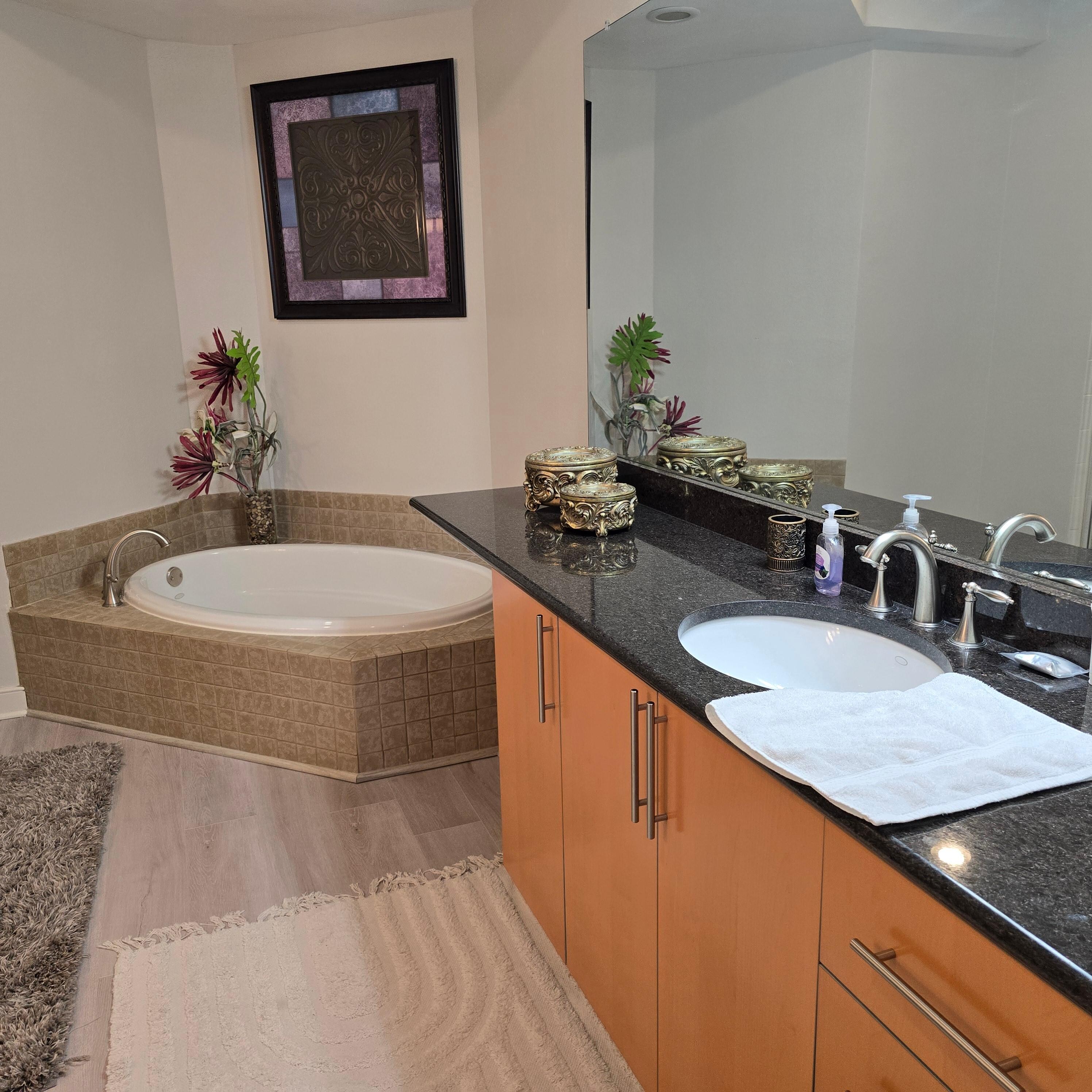 Part of master bathroom