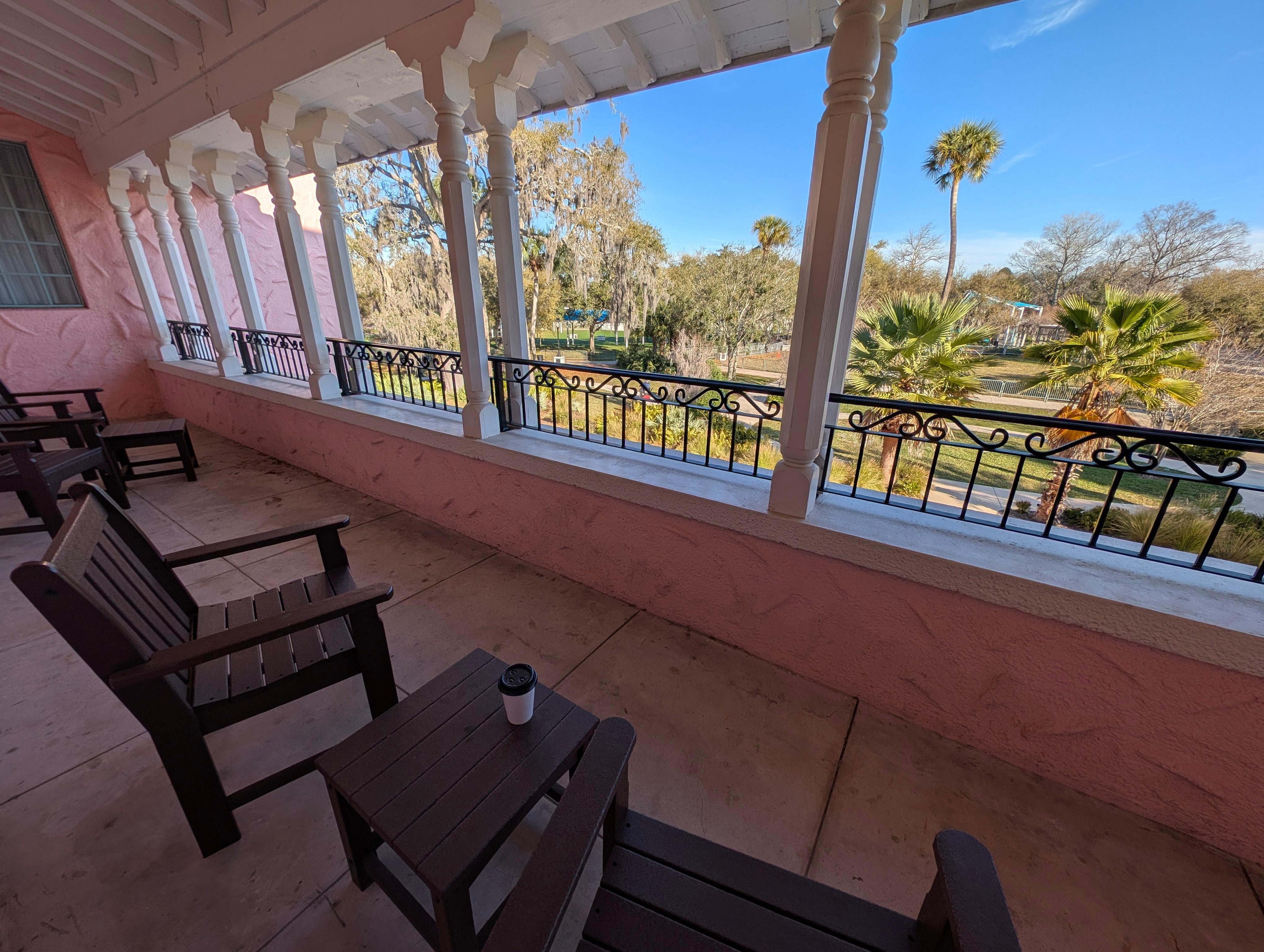 Accessible patio outside of room.
