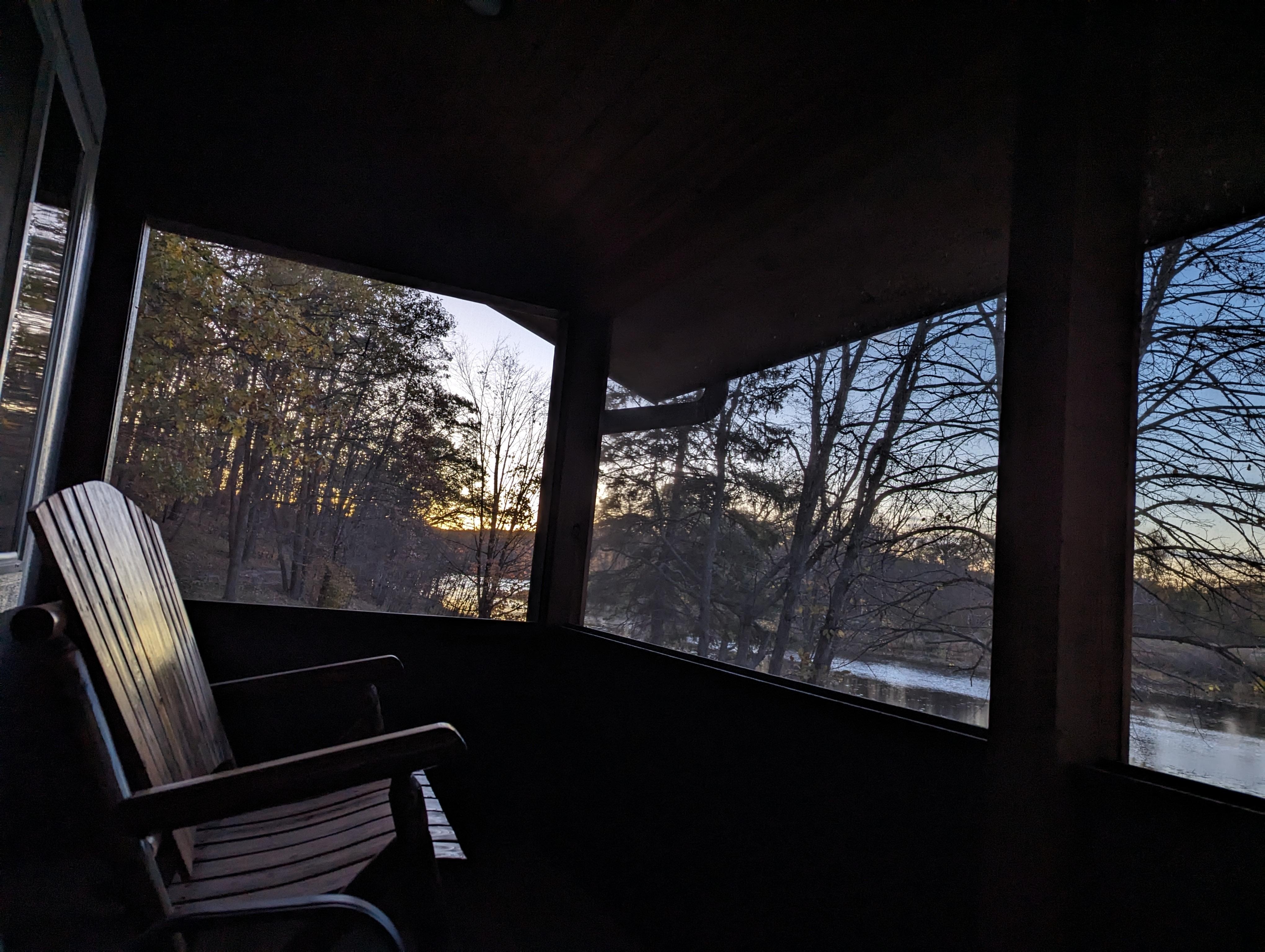 sunrise from the porch