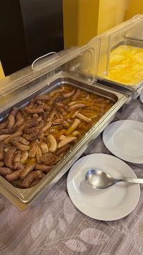Old sausages floating in….?