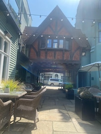 Interesting architecture, lovely area to sit and relax in, very accessible for wheelchair users. All staff were really helpful; I will be booking again for next year
