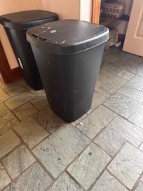 crumbs and dirt on the floor