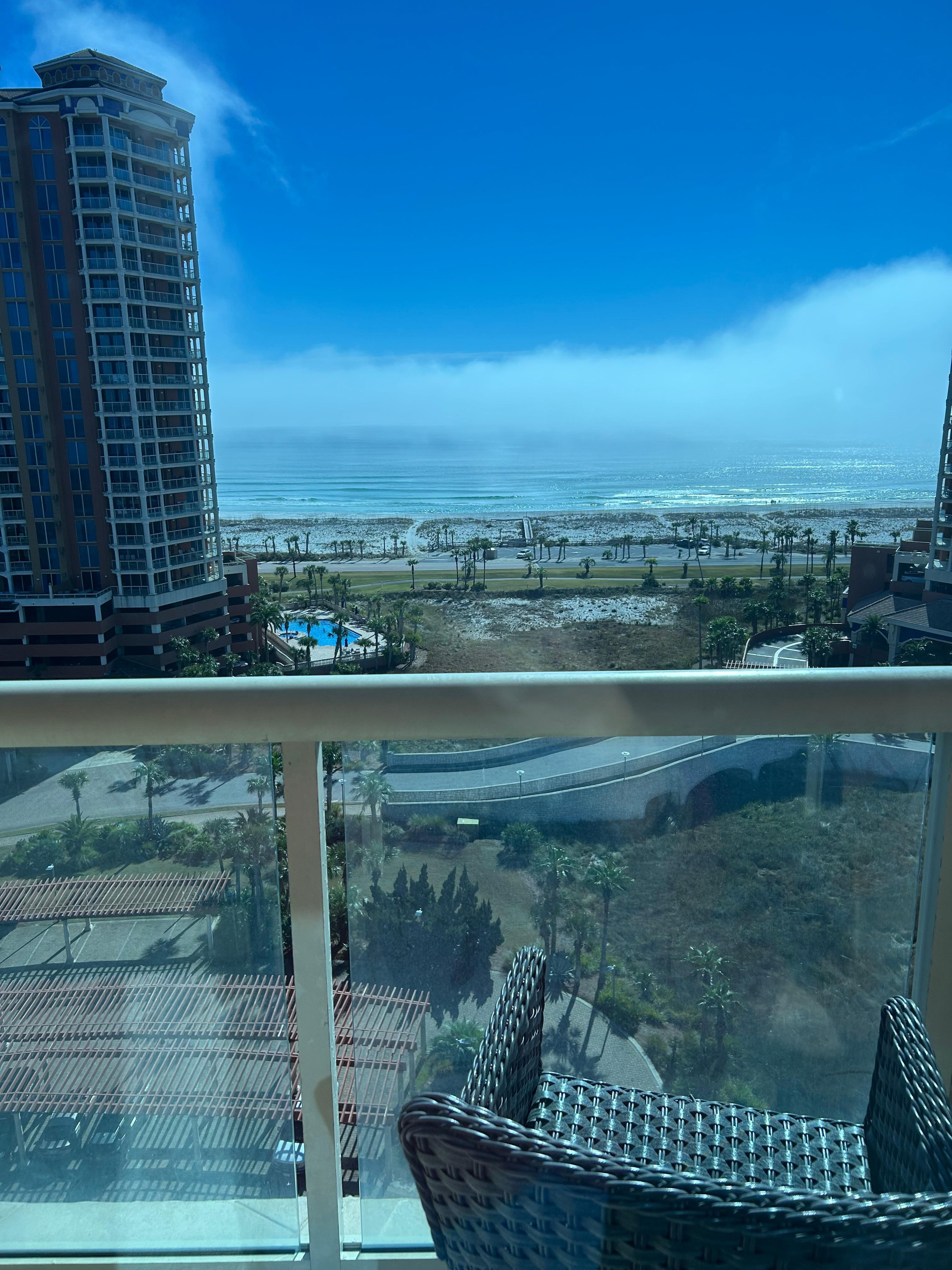 Super long balcony with incredible views all around 