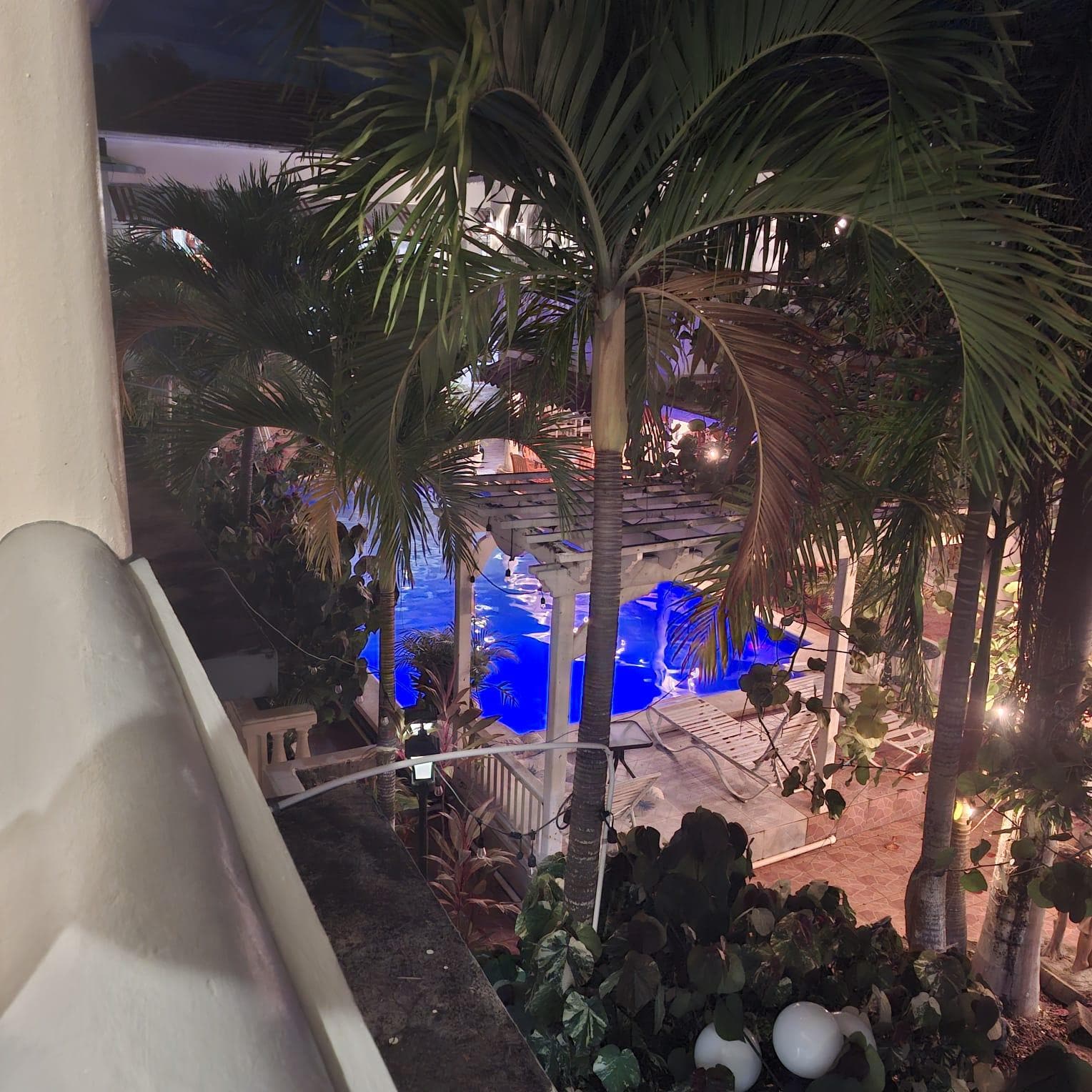 Second floor looking down to courtyard 