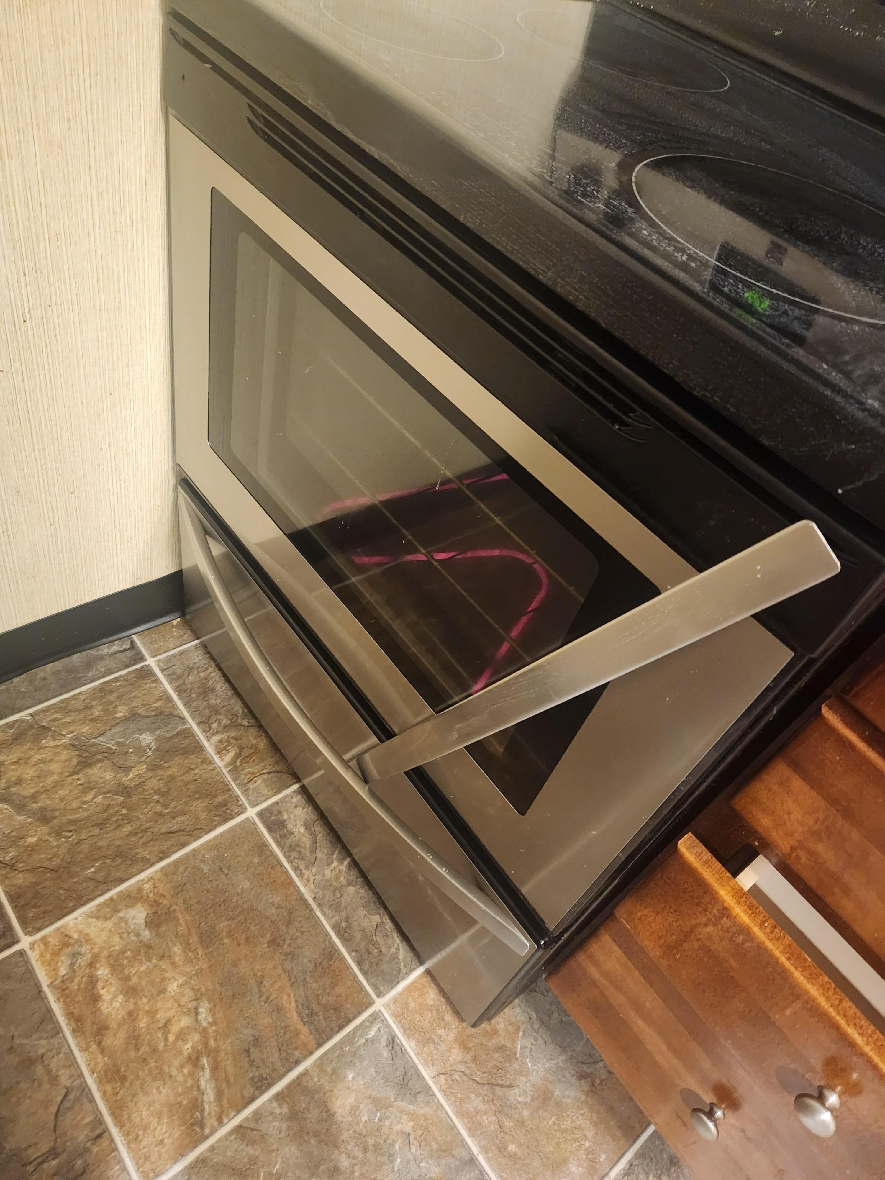 Oven handle was broken (they fixed it)